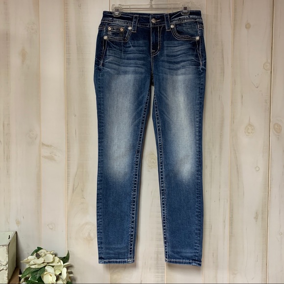 Miss Me Hailey Skinny Embellished Wings Jeans 28 - Picture 3 of 11